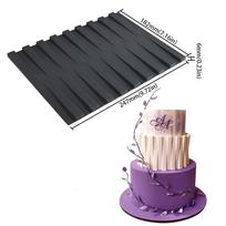 New Silicone Cake Lace Mold Wave Baking Tool 3D Fondant Mold Mousse Cake Mould black