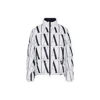 Armani Exchange FW22 Raidės Logotipo Spaudinys Užtrauktukas Stovintis Apykaklė Prigludęs Įprastas Ilgomis Rankovėmis Pūkinė Striukė Vyriška Viršutinė Apranga Balta 8NZBP8-ZNULZ-21BE XXL white