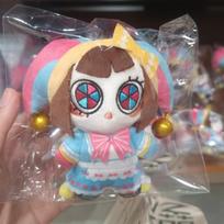 Cute The Amazing Digital Circus Plush Keychain Pomni Jax Caine Soft Mini Toy for Fans Bag Charm and Birthday Charm 10cm white