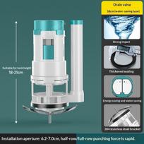 Adjustable Toilet Cistern Fill Valve Silent Dual Flush Toilet Float Valve Replacement Bottom Siphon Water Tank Inlet Valve A6 white
