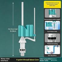 Adjustable Toilet Cistern Fill Valve Silent Dual Flush Toilet Float Valve Replacement Bottom Siphon Water Tank Inlet Valve A1 blue