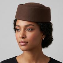New wool beret autumn and winter medicine box hat dark wool French felt niche basin hat women 57.5*9cm(83g) black