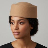 New wool beret autumn and winter medicine box hat dark wool French felt niche basin hat women 57.5*9cm(83g) black