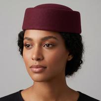 New wool beret autumn and winter medicine box hat dark wool French felt niche basin hat women 57.5*9cm(83g) black