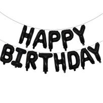 16  Rose Gold Birthday Letter Balloon Set - Happy Birthday Aluminum Foil Balloons