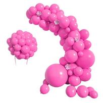 Balloon Garlands Set 100pcs Different Sizes 5/12/10/18inch Round Latex Balloons for Wedding Birthday Party Decorations rožinė raudona spalva