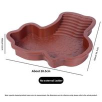 Naujas plastikinis vėžlių vandens baseinas su kopėčiomis Didelė vėžlių maudymosi vonia Kraštovaizdžio dizainas Dekoratyvus vėžlių vonios baseinas Reptilijų buveinė