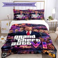 Grand Theft Auto Quilt Cover Set Perfect for Bedrooms Machine Washable Perfect Gift for Friends Family 135cmx200cm
