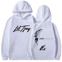 Raperis Lil Tjay Destined 2 Win Muzikinis albumas Spausdinti megztiniai su gobtuvu Moteriški džemperiai su gobtuvu y2k Drabužiai Ruduo Žiema Unisex Džemperis su gobtuvu Unisex 4XL white