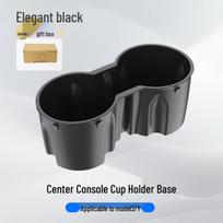 Tesla Model Y/3 Cup Holder Silicone Mat - High Temp Resistant, Center Console Organizer black