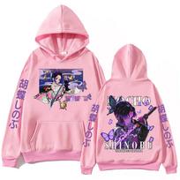 Anime Demon Slayer Kochou Shinobu Džemperis Harajuku Hip Hop Puloveris Viršūnės Džemperis Dovana S pink