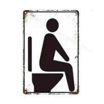 Tualeto Ženklas Vintažinis Juokingas Metalo Skardos Ženklai Retro WC Tualetas Sieninis Plakatas Menas Baras Klubas Vonios Kambarys Tualeto Sienų Dekoracija 20x30cm（7.8x11.8inch）