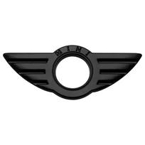 BMW Mini Countryman Cooper one R55 R56 R60 R61 F54 F55 F56 F57 F60 Priedai Interjero Durų Užrakto Smeigtukas Emblema Sparnai Lipdukas juoda
