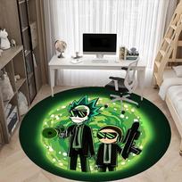 1 vnt. Rick and Morty biuro apvalus kilimas, po biuro kėdėmis, miegamojo, svetainės namų dekoras, kambario dekoras, galima įsigyti įvairių dydžių 100cm black