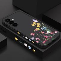 Minkštas TPU dėklas, skirtas Samsung Galaxy S24 S23 S25 FE S25 S22 Ultra A17 A56 A16 A55 A25 A15 A36 A35 A54 5G, su mažų gėlių raštu Galaxy S20 FE black