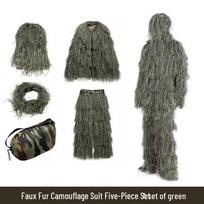 3D Lapų Bioninis Ghillie Kostiumas - Kaukės Sluoksnis Paukščių Stebėjimui ir Medžioklei Adult: 185-195 cm