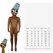 Sprunki Cosplay Costume Monster Terror Jumpsuit for Adults Kids Carnival Party Role Play Bodysuit Child Girl Clothes 110 brown