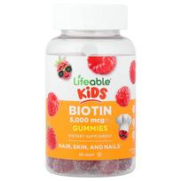 iHerb Children's Biotin Gummies, Raspberry Flavor, 2500mcg (Per Gummy), 60 Count 1 ea - 60 ea