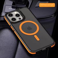 Magnetic  Matte Translucent Armor Shockproof Case For For Iphone 16 15 14 13 11 12 Pro Max For Magsafe Wireless Charge Cover For iPhone 16 Plus gray