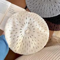Vintage Knitted Distressed Beret Women, Summe Painter'S Hat, Casual Breathable Versatile Newsboy Cap 56-58cm gray
