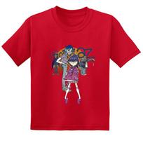 Hot-selling Gorillaz rock band printed summer fashionable pure   short-sleeved T-shirt for boys and girls 160 gray