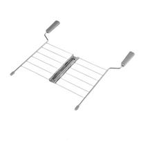 Stainless Steel Toaster Grill Rack Heat-resistant Professional Toast Slice Holder Anti-scald Handle Sandwich Holder Bread white