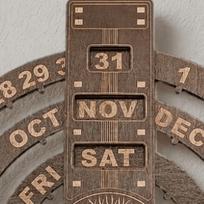Moon Phase Display Rotating Calendar 12.01X10.83in Wall Hanging Calendar  Living Room Decor tree