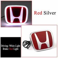 Honda PMMA LED Automobilio Priekinės Emblemos Lipdukas Galinio Kamieno Žibinto Ženkliukas Accord Civic Odyssey CRV Inspire Amaze Vezel Priedai SM5 140x113mm brown