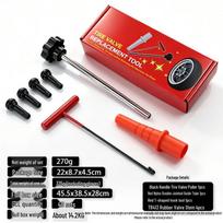 Tire Valve Stem Repair & Installation Tool Set gray