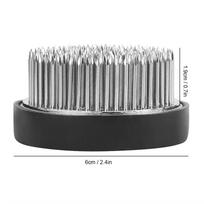 Round Stainless Steel Ikebana Kenzan Flower Decoration Flower Arrangement Tool (60mm) gray