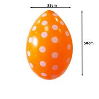 24Inch Giant Egg Easter PVC Inflatable Ball Balloon Outdoor Garden Decoration Children's Toy Easter Party Ornament Home Decor oranžinė