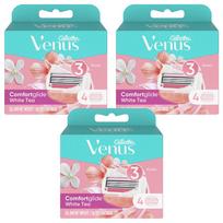 Venus Comfort Glide White Tee Women's Razor Blades 4 pcs 3 pcs pink