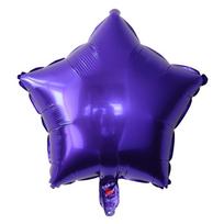 18  Single-Color Five-Pointed Star Balloon for Weddings & Birthdays tamsiai violetine spalva
