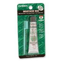 Clubman Mustache Wax - Men's Stronghold Neutral Color Styling Brush Hang Pack 0.5oz Included 1 pcs 14g blue