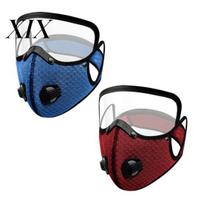 Reusable Masque with Exhaust Valve 2 Pcs Dust Masque, Breathable Carbon Filter Face Anti-smoke Breathing Protection Cushion Goggles for Woodworking F gray