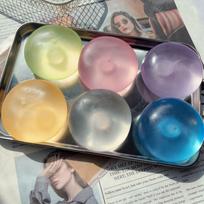 Popular Coconut Oil Handmade Ball, Pinch Music Decompression Toy, High-Value Malleable Decompression Ball gray