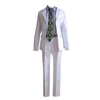 Kawajiri Kosaku Cosplay Kostiumas Anime JoJo Keisti Nuotykiai Kira Yoshikage Striukės Kelnės Kaklaraištis Cosplay Kostiumas Perukas XL gray