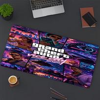 Grand Theft Auto VI spausdintas pelės kilimėlis, klaviatūros kilimėlis nešiojamam kompiuteriui, PC kilimėlis biurui, namams, stalo dekoracija, puiki gimtadienio dovana žaidėjams 30cmx60cm blue