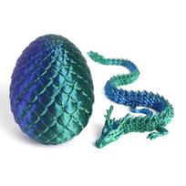 3D Spausdintas 30 cm Drakono Kiaušinis Su Sąnarių Modelio Drakonu Namų Dekoro Elementai Kambario Dekoro Skulptūros Figūrėlės Stalviršio Ornamentas