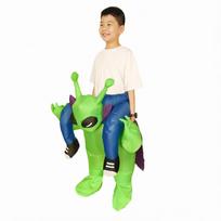 Helovino ateivio vaiduoklio pripučiamas kostiumas - Riboto leidimo scenos pasirodymams ir vakarėliams Child 125-150cm green