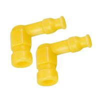 2 Pieces Motorcycle Spark Plug Cap Ignition Spark Plug Cap Waterproof Universal Protection 90 Degree Angle for Motorbike geltona