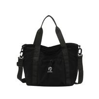 High-end women's crossbody gym bag, sports item storage tote bag, nyl fabric handbag for business trips and travel, trendy violetinė
