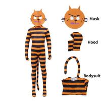 Šuns Žmogus Cosplay Kostiumas Anime Vaidmenų Žaidimui Su Poliesterio Audiniu Vaikams Ir Paaugliams Kid 140cm oranžinė