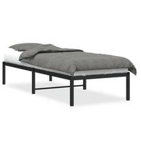 Metalinis lovos rėmas Juodas 75 x 190 cm