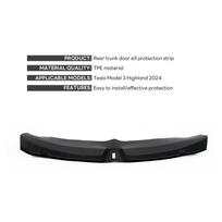 For Tesla New Model 3 Highland 2024 to Latest Trunk Threshold Strip TPE Sill Anti Scratch Protection Lid TPE Model