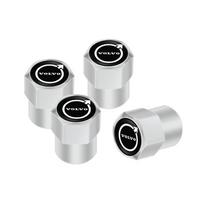 For Volvo 4Pcs Car Tires Wheel Valve Cap Cover Wheel Hub Center Sticker For Volvo XC90 V90 V60 XC60 V40 S80 S60 S90 C40 XC40 V70 RU8 white