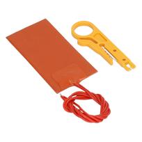 Silicone Rubber Heating Pad Safe High Heat Transfer Efficiency Flexible Heating Mat 12V 15W 250℃ yellow