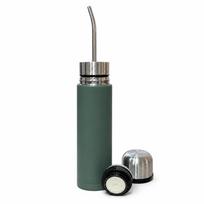Nerūdijančio plieno Yerba Mate buteliukas 2-in-1 vakuuminė taurė NAUJAS terminis puodelis Unisex 750ML žalia