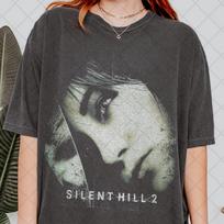 Retro 90's Comfort Colors Style Silent Hill II T-Shirt, James Sunderland T-shirt, Pyramid Head Horror Gaming T-Shirt, Gift For Women and Man 150 gray