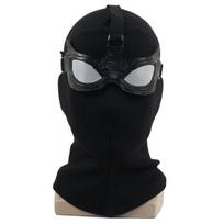 Žmogus-voras: Tolimas nuo namų, Tamsiai juoda megzta kaukė-gobtuvas, Šešėlio nindzės veido uždangalas Cosplay kostiumo rekvizitams Black Knit Spiderman black
